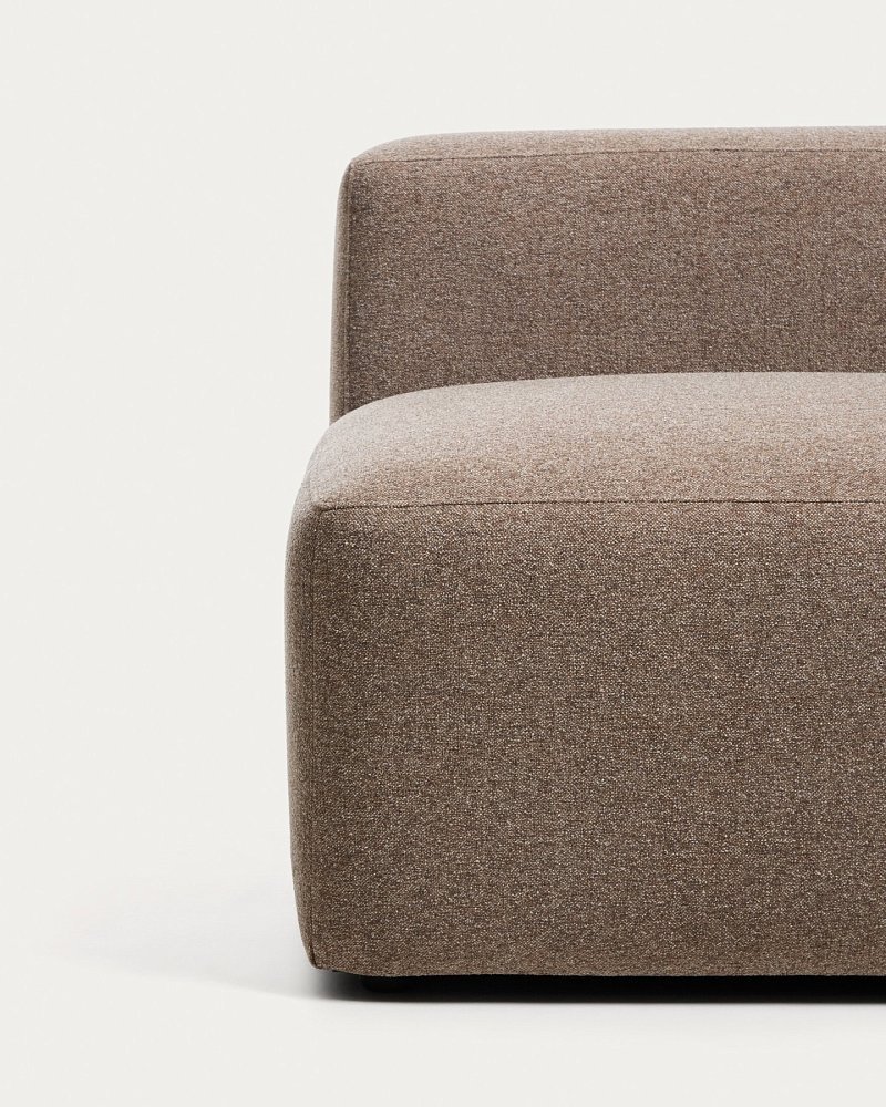Коричневое кресло из синели Blok, 90 см