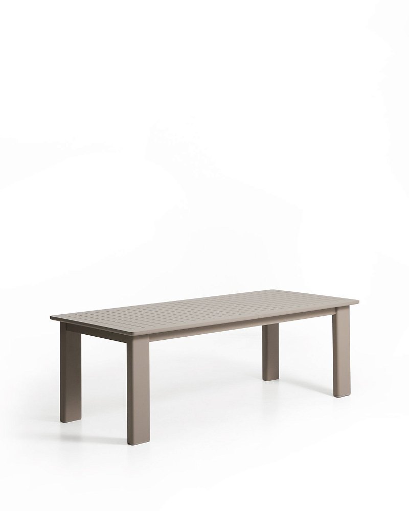 Раздвижной стол Livorno из алюминия цвета таупе, 233(350) x 100 см
