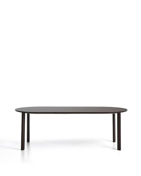 Уличный стол Erice из алюминия и закаленного стекла коричневого цвета, 230 x 100 см