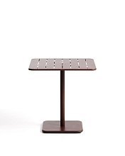 Уличный стол Brai из оцинкованной стали бордового цвета, 70 x 70 см