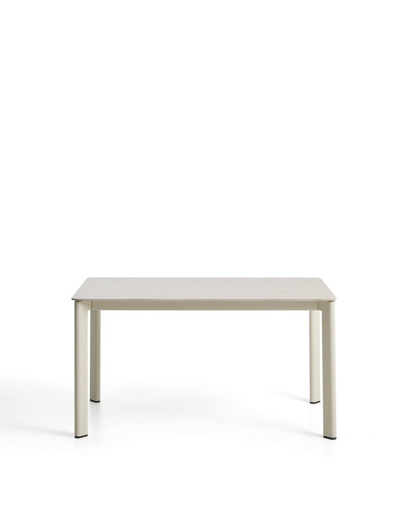 Уличный стол Anafi с бежевой столешницей из спеченного камня, 140 x 80 см