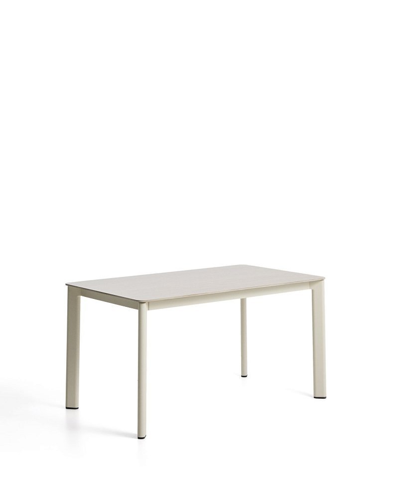 Уличный стол Anafi с бежевой столешницей из спеченного камня, 140 x 80 см