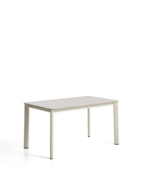 Уличный стол Anafi с бежевой столешницей из спеченного камня, 140 x 80 см