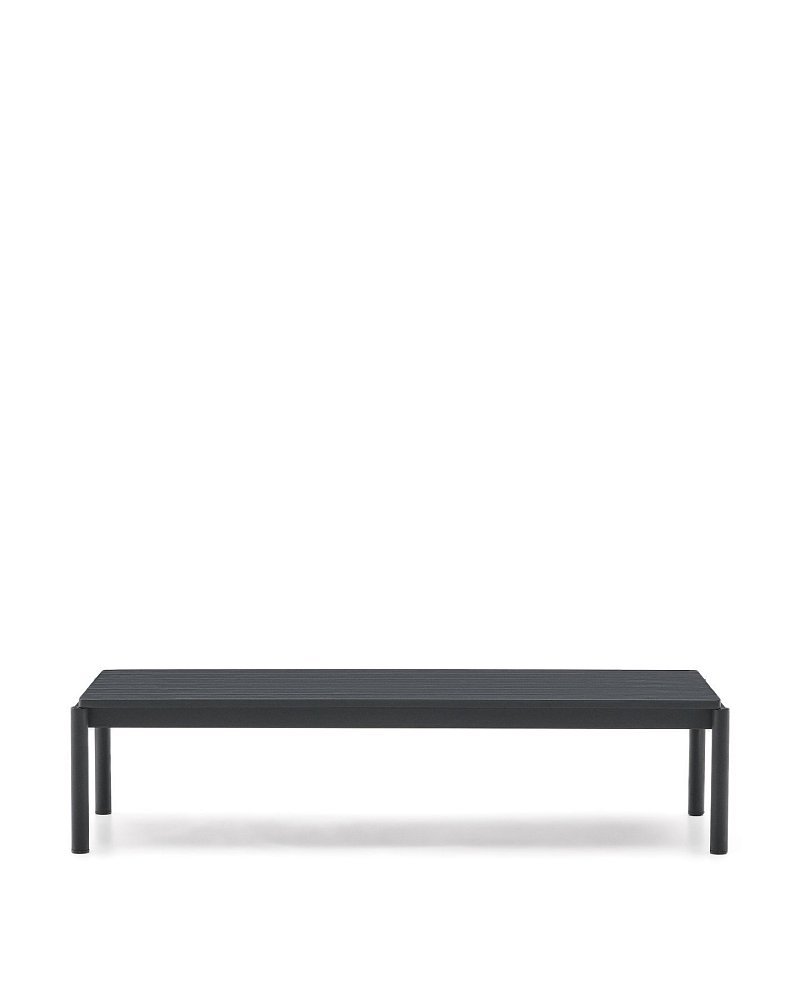 Журнальный столик Sorells из серого алюминия 63 x 149 см