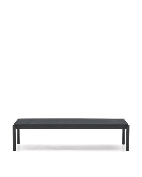 Журнальный столик Sorells из серого алюминия 63 x 149 см