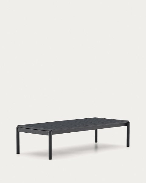 Журнальный столик Sorells из серого алюминия 63 x 149 см