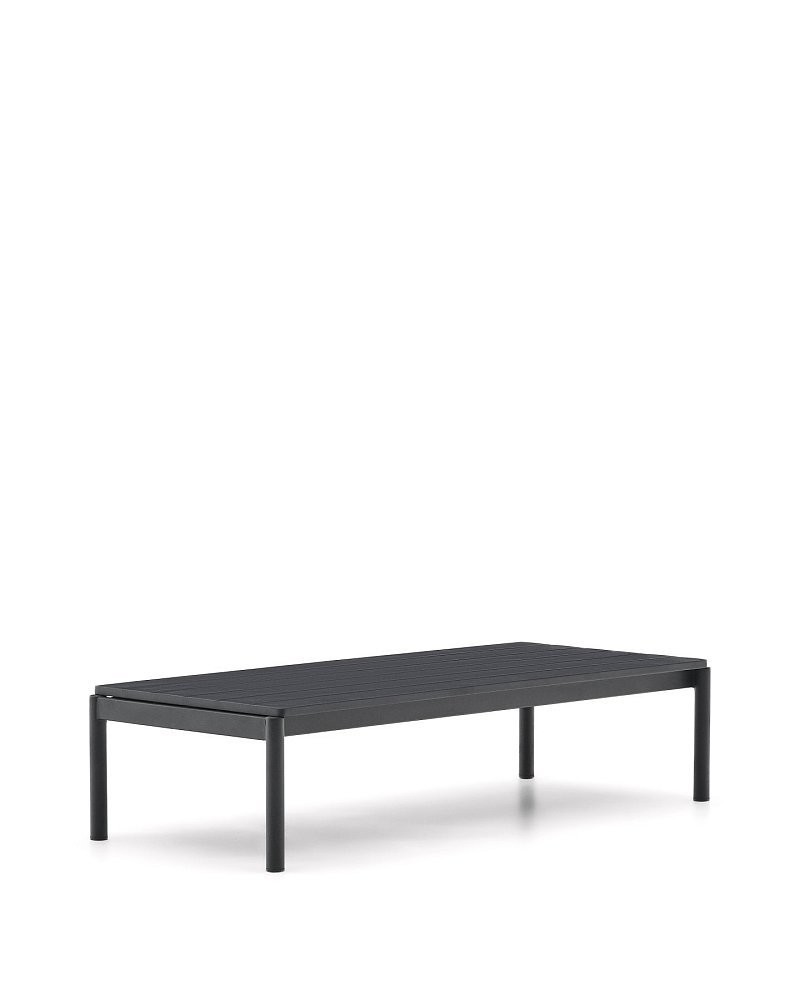Журнальный столик Sorells из серого алюминия 63 x 149 см