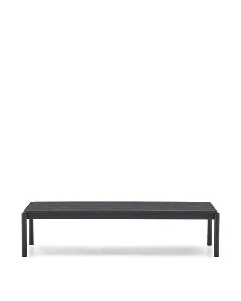 Журнальный столик Sorells из серого алюминия 63 x 149 см
