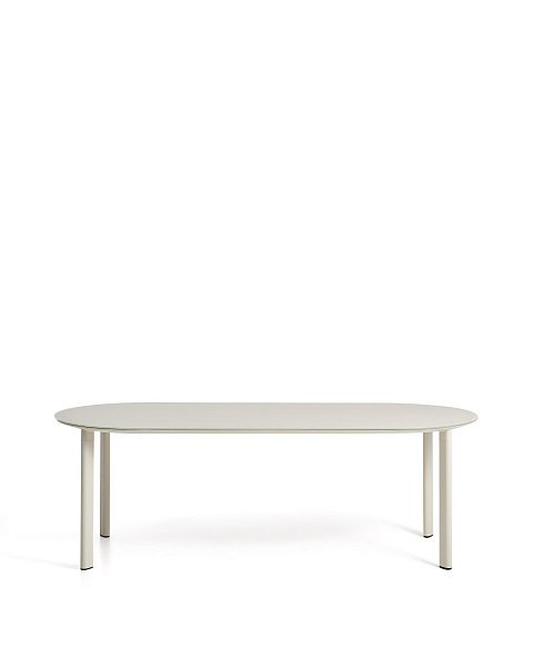 Уличный стол Erice из алюминия и закаленного стекла цвета экрю, 230 x 100 см