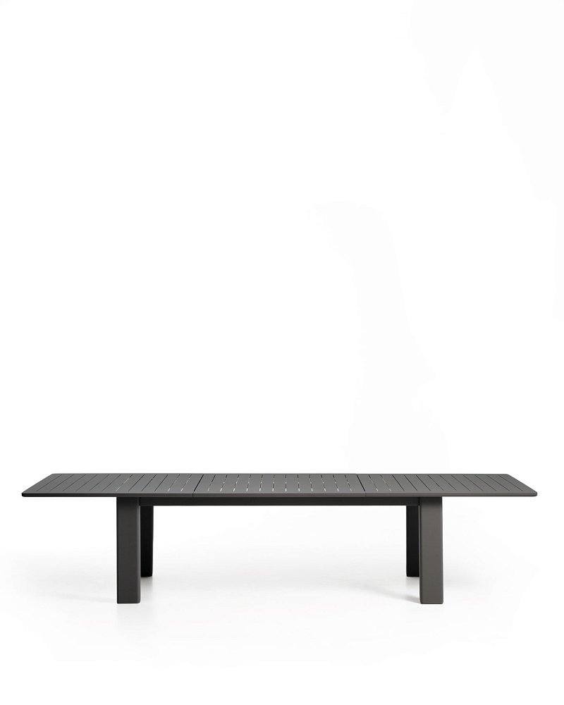 Раздвижной уличный стол Livorno из графитового алюминия, 233(350) x 100 см