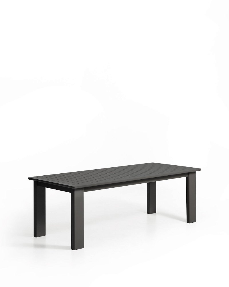 Раздвижной уличный стол Livorno из графитового алюминия, 233(350) x 100 см