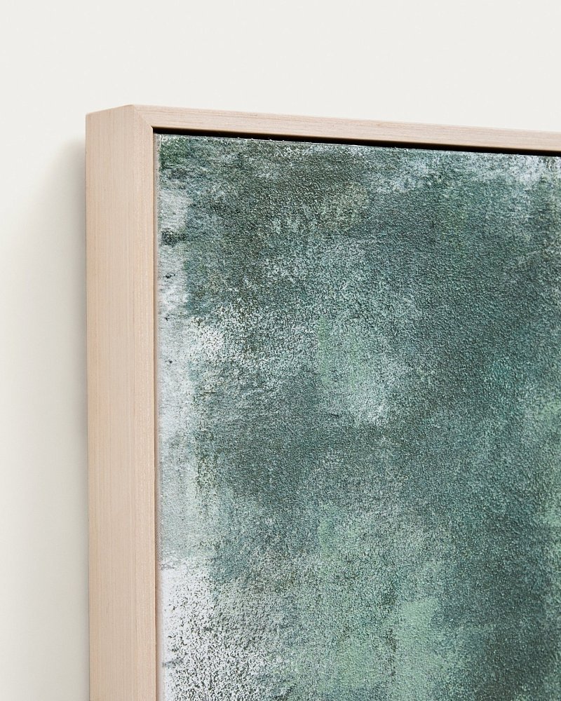 Абстрактная картина Selnar зеленая 182 x 47 см