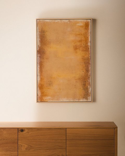 Абстрактная картина Selnar желтая 60 x 90 см