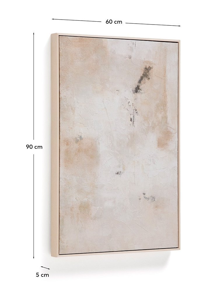 Абстрактная картина Selnar бежевая 60 x 90 см