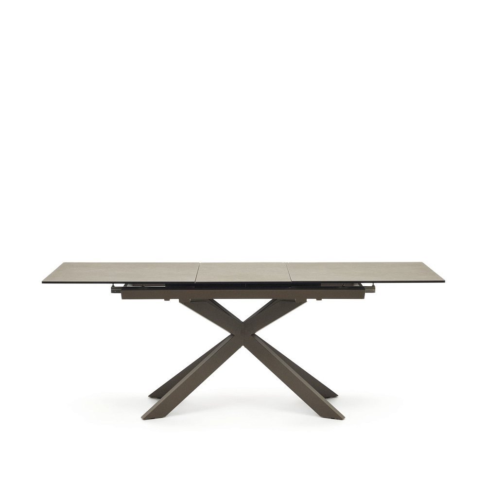 Atminda Раздвижной стол из керамики и стали с коричневой отделкой 160 (210) x 90 см