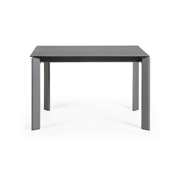Стол раскладной Atta 120(180) x80 антрацит, керамика Vulcano Roca