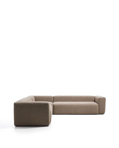 Угловой диван Blok из коричневой синели, 5 мест, 320 x 320 см