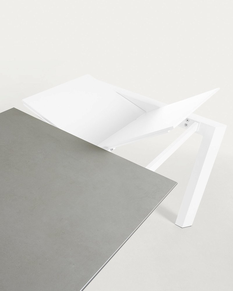Стол Atta 160 (220) x90 белый керамика