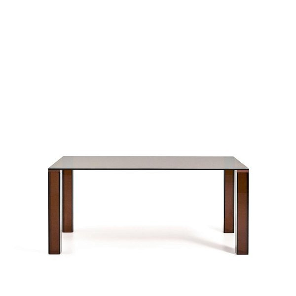 Стол Adularia из коричневого закаленного стекла 160 x 90 см