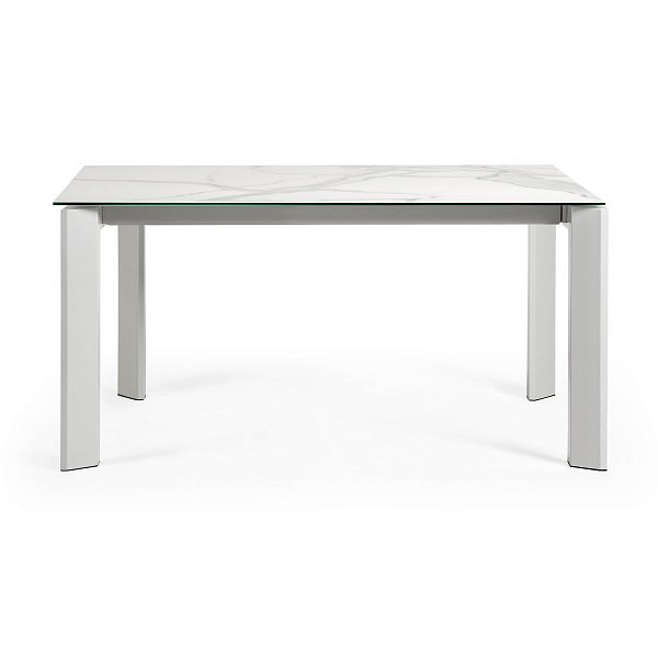Стол Atta 160 (220) x90 керамика белый