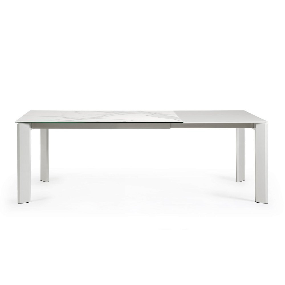 Стол Atta 160 (220) x90 керамика белый