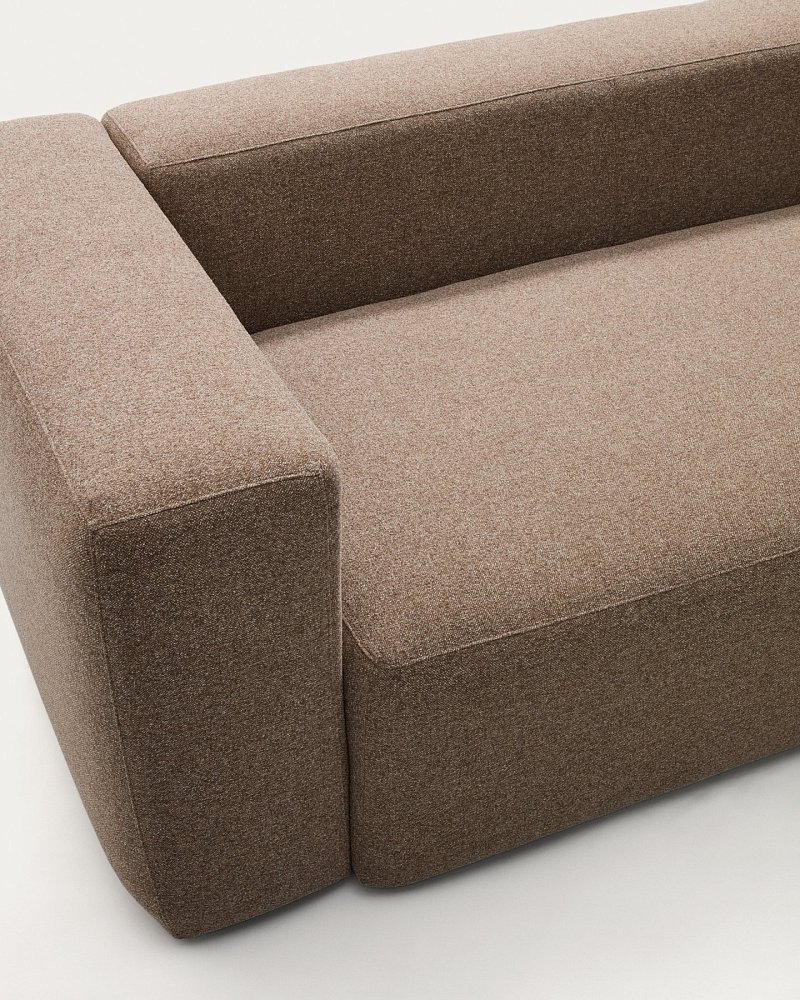 Угловой диван Blok из коричневой синели, 4 места, 290 x 290 см