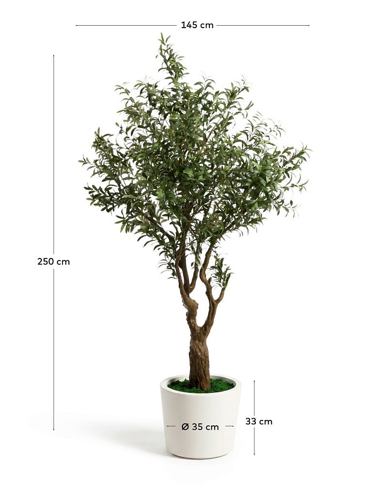 Искусственное дерево Artificial Olive в белом горшке, 210 см