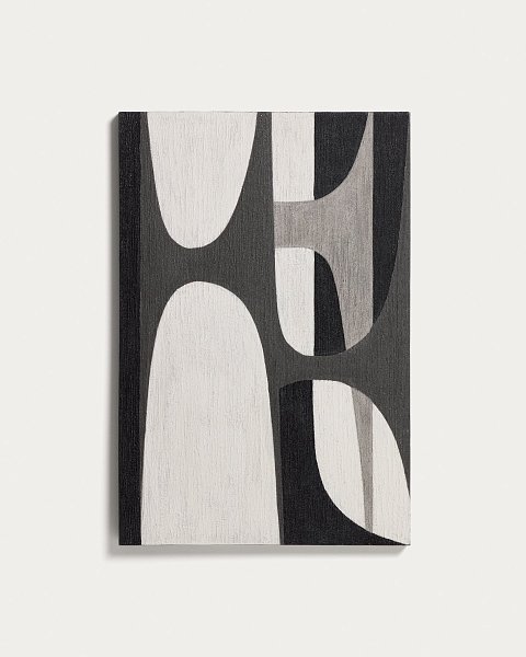 Абстрактная черно-белая картина Onure, 60 x 90 см