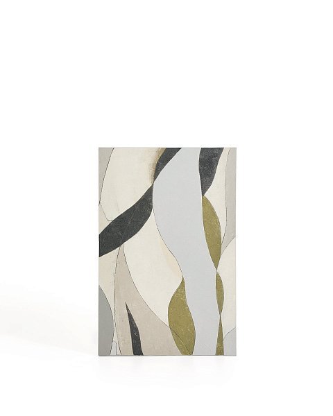 Абстрактный холст Marvilo серо-горчичного цвета 60 x 90 см