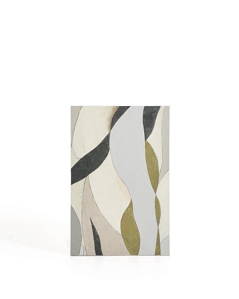 Абстрактный холст Marvilo серо-горчичного цвета 60 x 90 см
