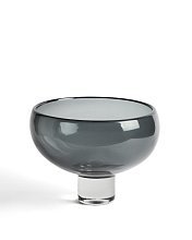 Ваза Sirau из серого стекла, диаметр 29,8 см