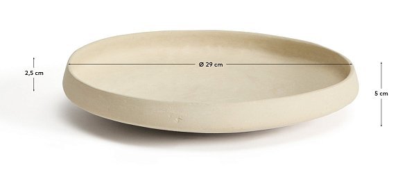 Кухонный поднос Mireni из папье-маше бежевого цвета Ø 29 см