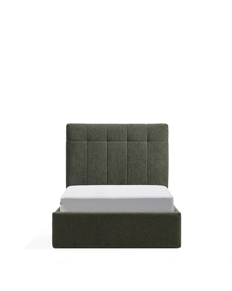 Кровать Darnela из шенилла цвета мха, для матраса 90 x 200 см