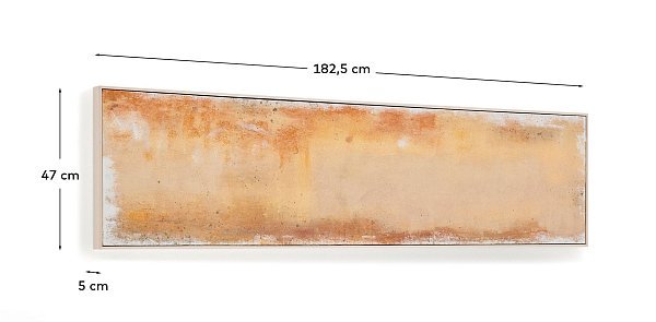 Абстрактная картина Selnar желтая 182 x 47 см