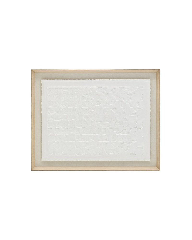 Tuk Картина из папье-маше белая 90 x 70 см