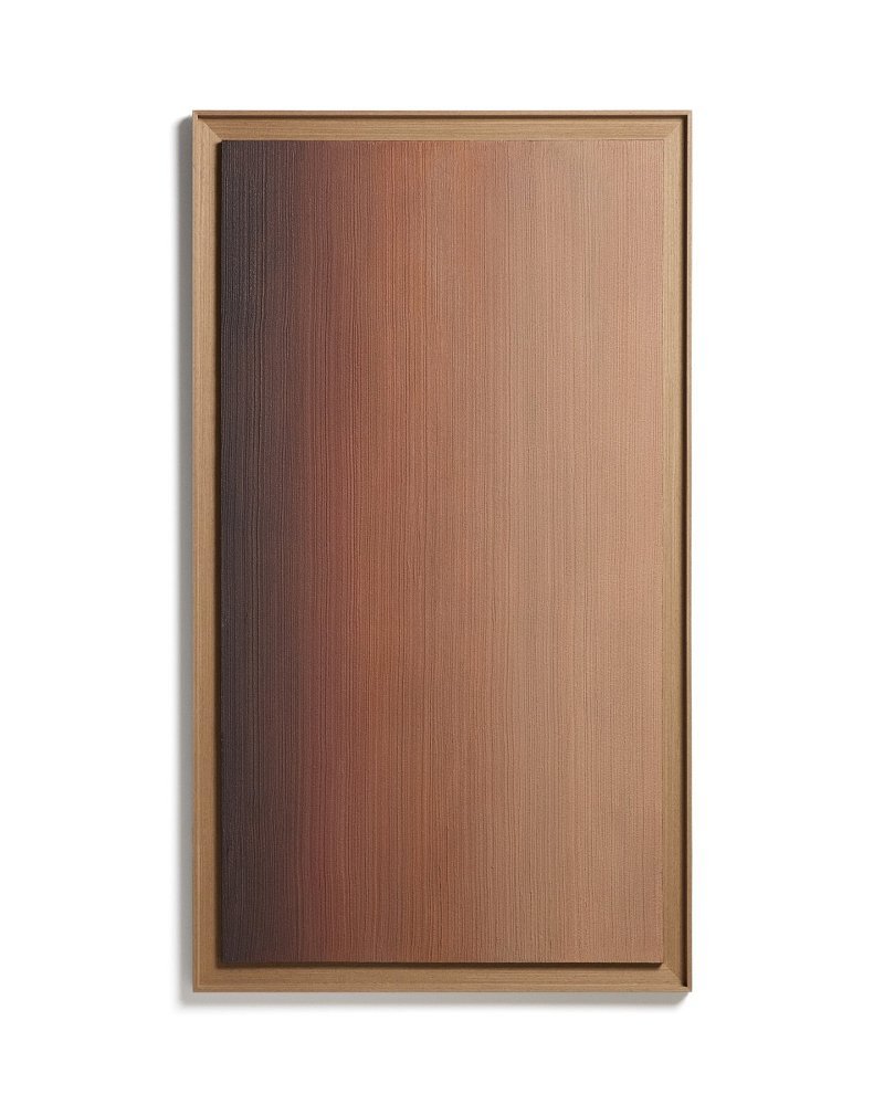 Абстрактная картина ручной работы Breon оранжевый цвет, 85 x 150 см