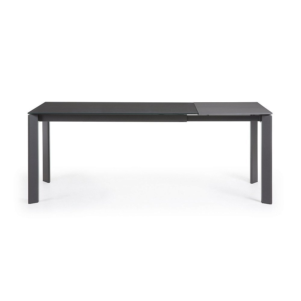 Стол Atta 140 (200) x90 темно-серый, стекло
