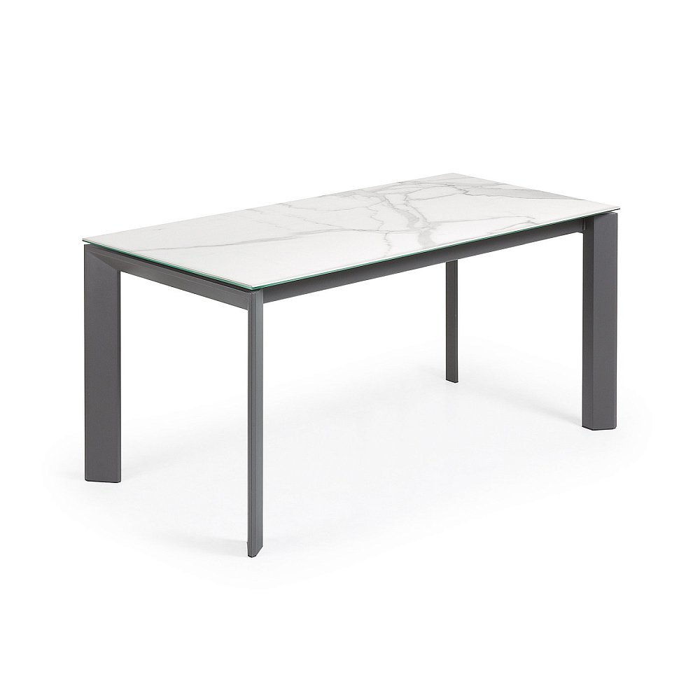 Стол Atta 160 (220) x90 антрацит, керамика