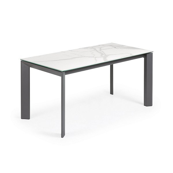 Стол Atta 160 (220) x90 антрацит, керамика