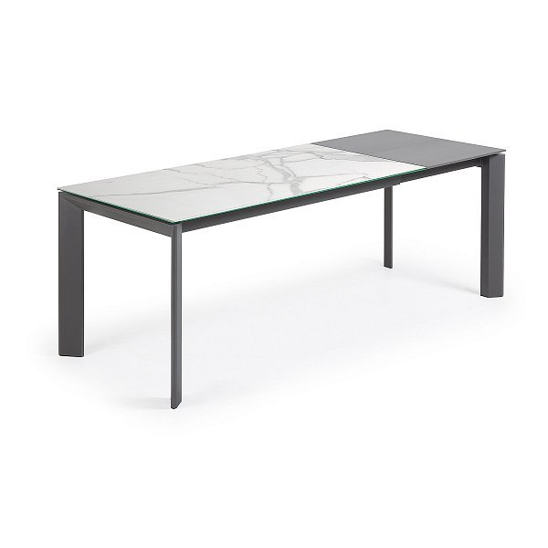 Стол Atta 160 (220) x90 антрацит, керамика
