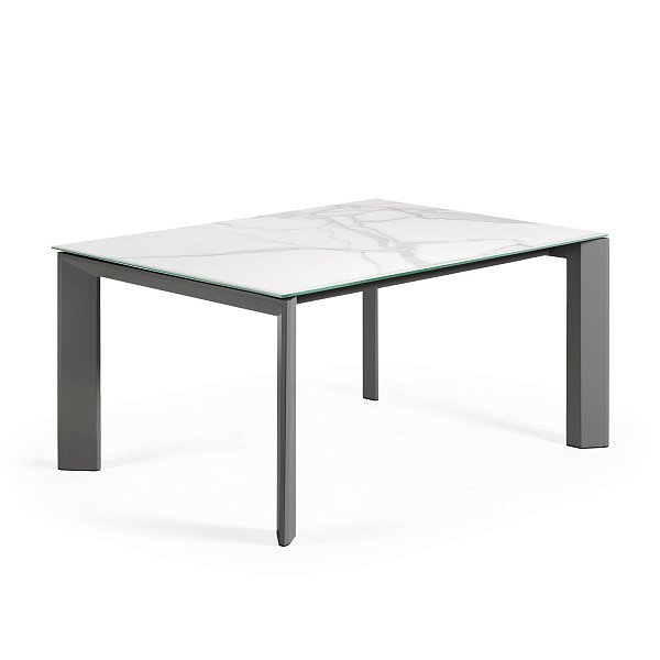 Стол Atta 160 (220) x90 антрацит, керамика