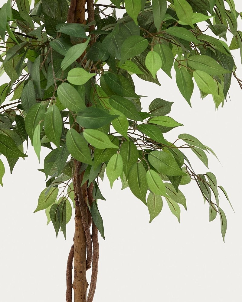 Ficus Искусственное дерево фикус в черном горшке 180 см