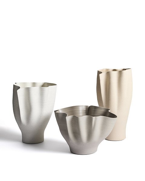Ваза Nilea из кремовой керамики, 35 см
