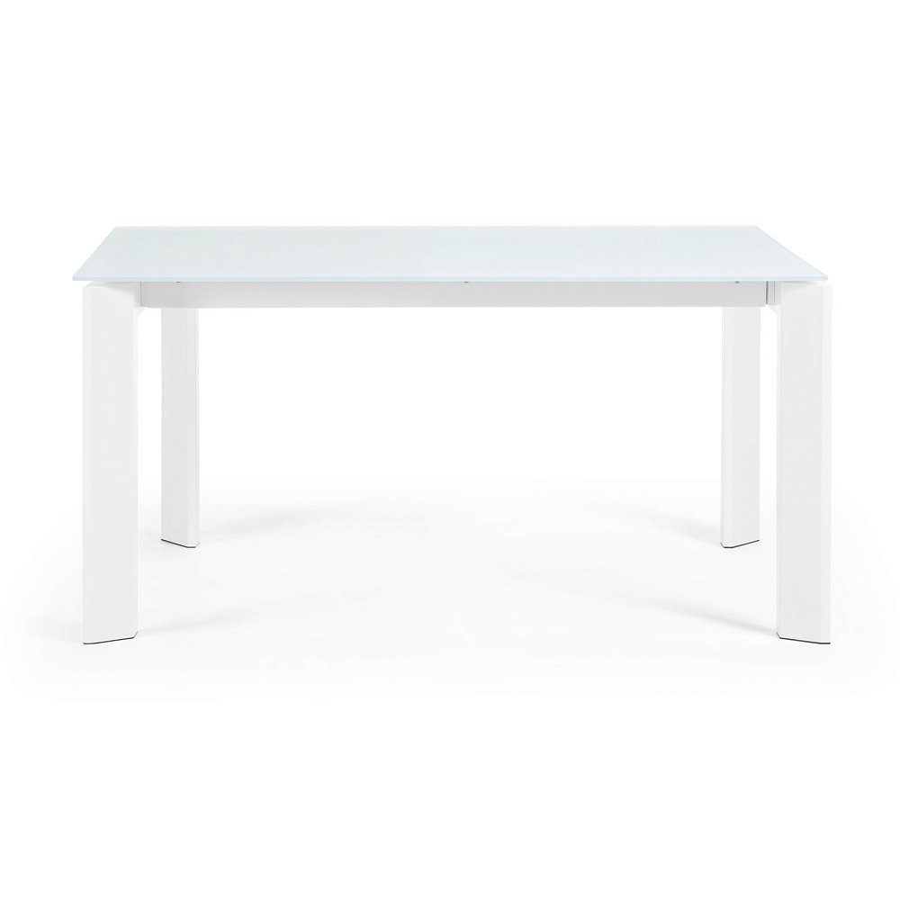 ATTA Стол 160 (220) x90 белое стекло
