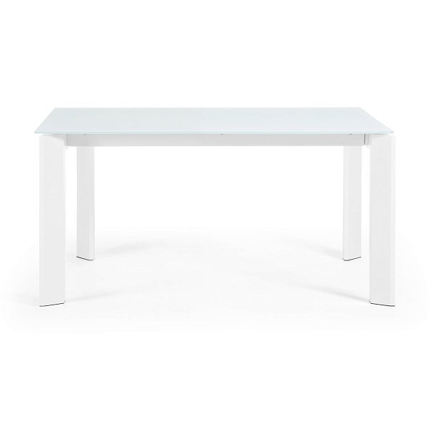 ATTA Стол 160 (220) x90 белое стекло