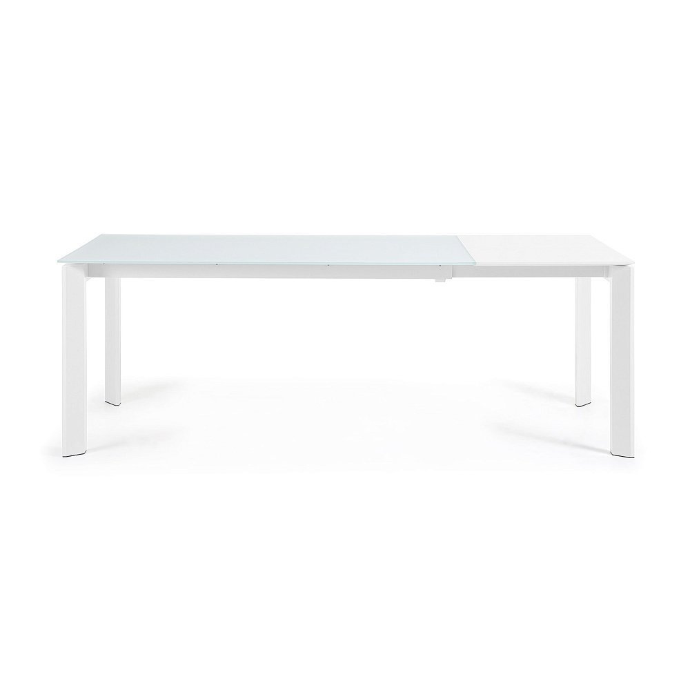 ATTA Стол 160 (220) x90 белое стекло