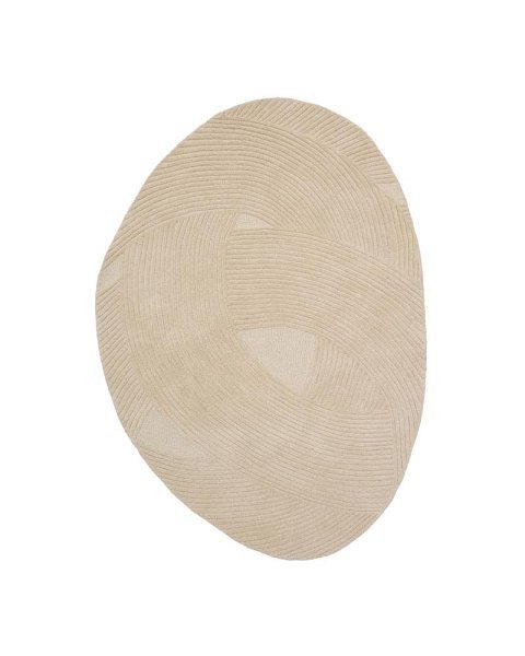 Белый шерстяной ковер Domm 160 x 230 см