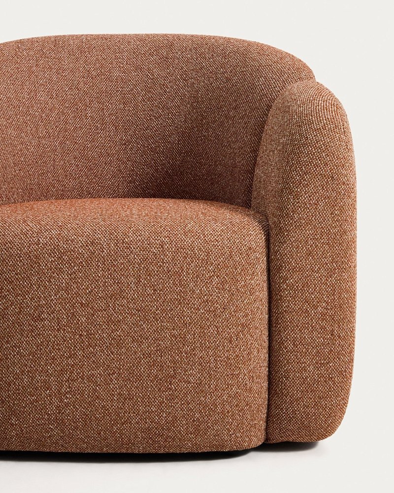 Кресло Corvena из терракотового шенилла, 85 см