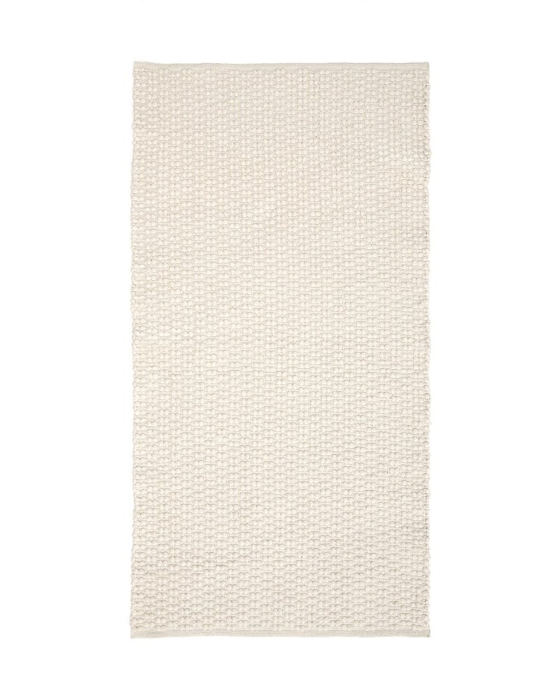 Ковер Mascarell из хлопка и полиэстера белого цвета 70 x 140 см