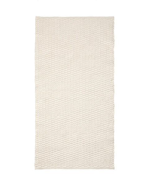 Ковер Mascarell из хлопка и полиэстера белого цвета 70 x 140 см